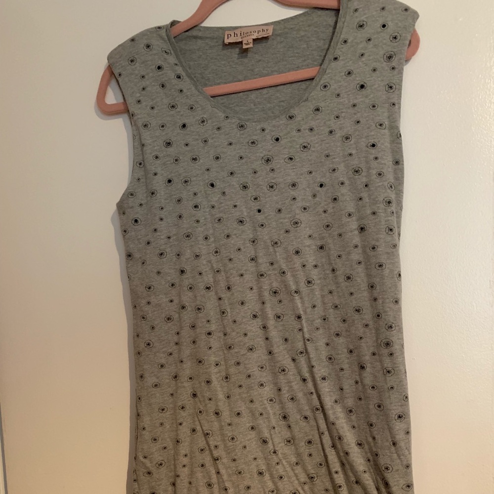 Philosophy women’s dress in grey Large NWOT